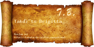 Takáts Brigitta névjegykártya